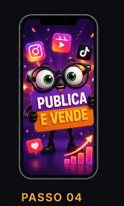 Mockup mostrando 'Publica e vende'